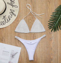 Load image into Gallery viewer, Rhinestone Detail Bikini Set
