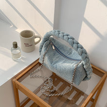 Load image into Gallery viewer, Hand Woven Denim Bag
