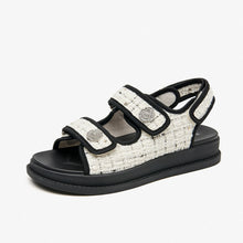 Load image into Gallery viewer, Slingback Tweed Dad Sandals
