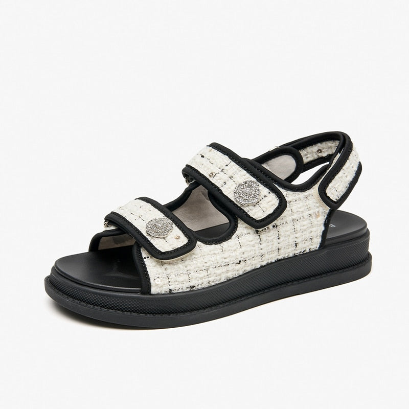 Slingback Tweed Dad Sandals