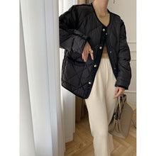 Load image into Gallery viewer, Contrast Trim Quilted Jacket
