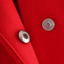 Load image into Gallery viewer, Single Breasted Turn Down Collar Red Jacket
