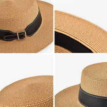 Load image into Gallery viewer, Paper Straw Wide Brim Metal Decotarion Hat
