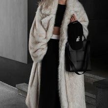 Load image into Gallery viewer, Vintage Look Luxury Faux Fur Coat
