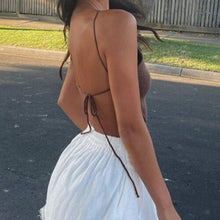 Load image into Gallery viewer, Knitted Backless Crop Top
