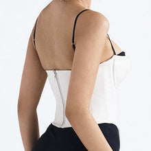 Load image into Gallery viewer, Satin Corset Padded Crop Top

