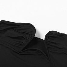 Load image into Gallery viewer, Ruched Bandage Corset Top With Curved Neckline
