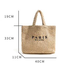 Load image into Gallery viewer, Large Straw Tote Bag
