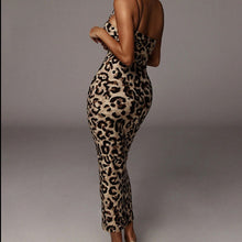 Load image into Gallery viewer, Animal Print Bodycon Maxi Dress
