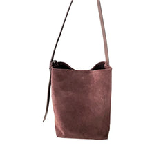 Load image into Gallery viewer, Suede Leather Bucket Shoulder Bag
