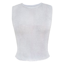 Load image into Gallery viewer, Metallic Sleeveless Slim Fit Tank Top
