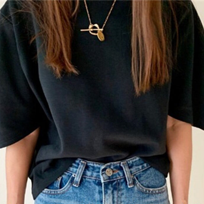 Basic Oversized Cotton T Shirt