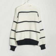 Load image into Gallery viewer, Striped Basic Long Sleeve Sweater
