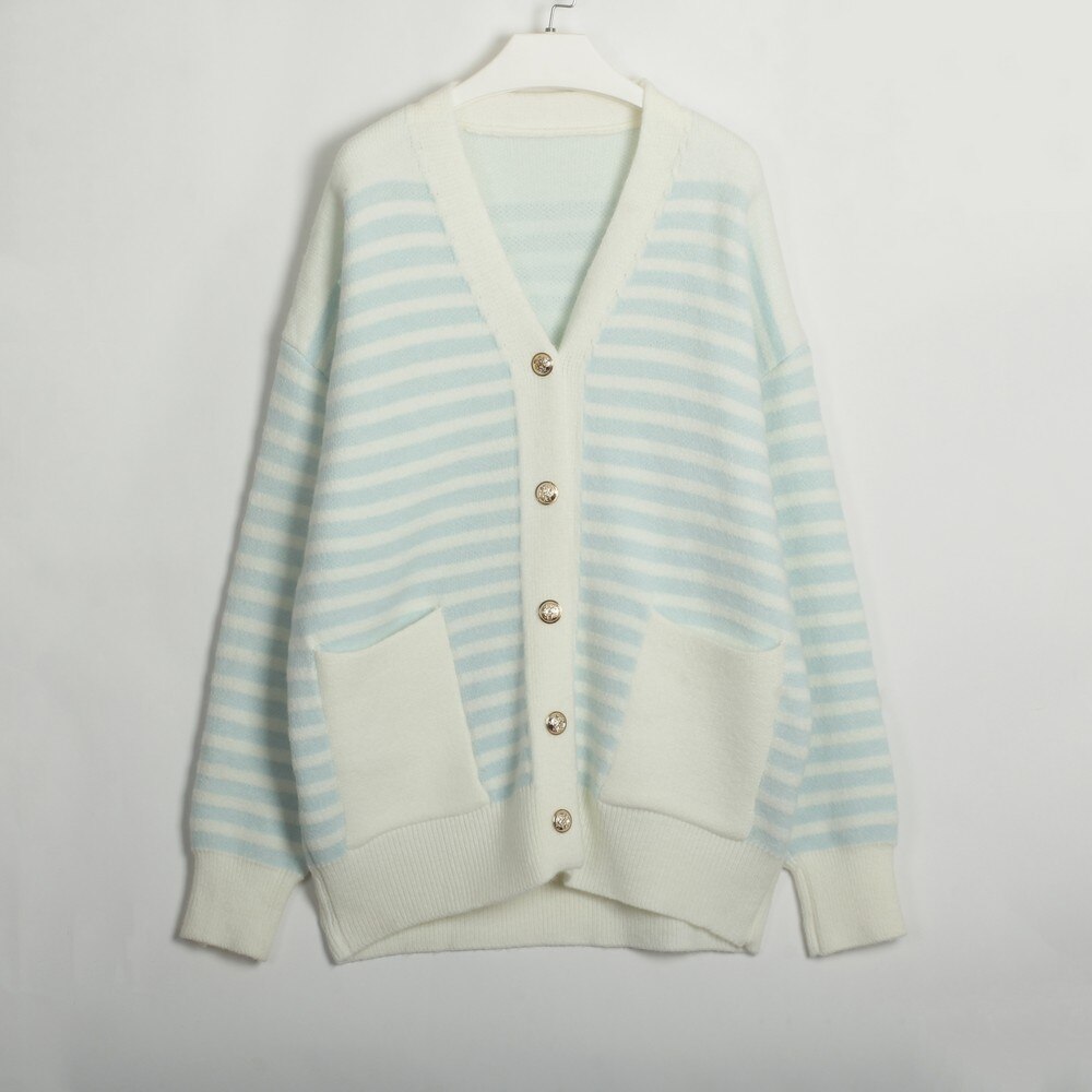 Striped Knitted Cardigan