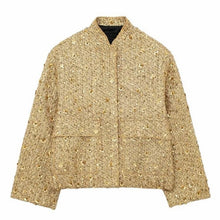 Load image into Gallery viewer, Golden Beading Oversized Coat
