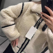 Load image into Gallery viewer, Faux Fur Lambswool Aviator Jacket
