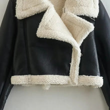 Load image into Gallery viewer, Faux Shearling Cropped Jacket
