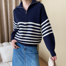 Load image into Gallery viewer, Striped Knitted Casual Sweater
