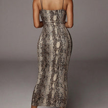 Load image into Gallery viewer, Animal Print Bodycon Maxi Dress
