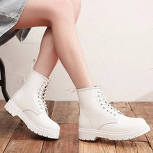 Load image into Gallery viewer, Leather Lace Up Ankle Boots
