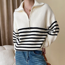 Load image into Gallery viewer, Striped Knitted Casual Sweater
