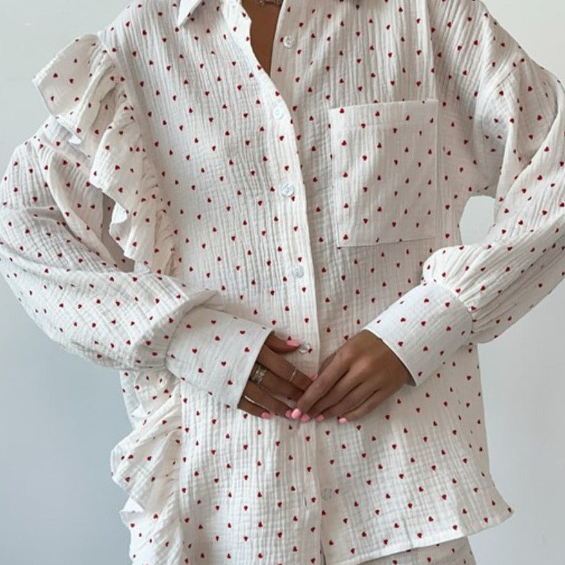 Cotton Shirt and Short Set