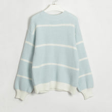 Load image into Gallery viewer, Striped Basic Long Sleeve Sweater
