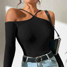 Load image into Gallery viewer, Ribbed Knit Cross Neck Top
