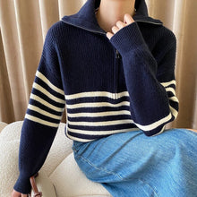 Load image into Gallery viewer, Striped Knitted Casual Sweater
