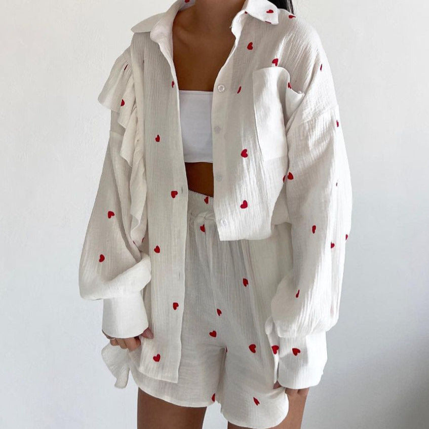 Cotton Shirt and Short Set