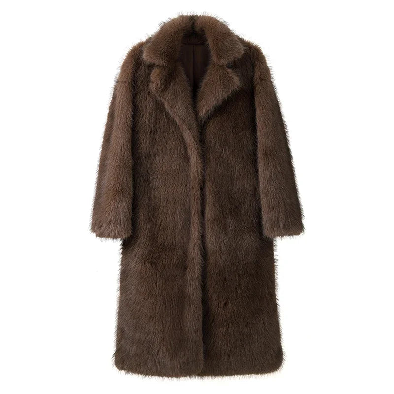 Vintage Look Luxury Faux Fur Coat – Silistro