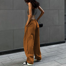 Load image into Gallery viewer, Loose Fit Drawstring Low Waist Cargo Pants
