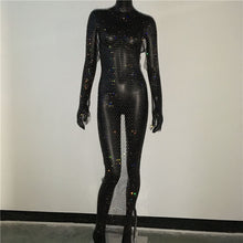 Load image into Gallery viewer, Rhinestones Fishnet Dress
