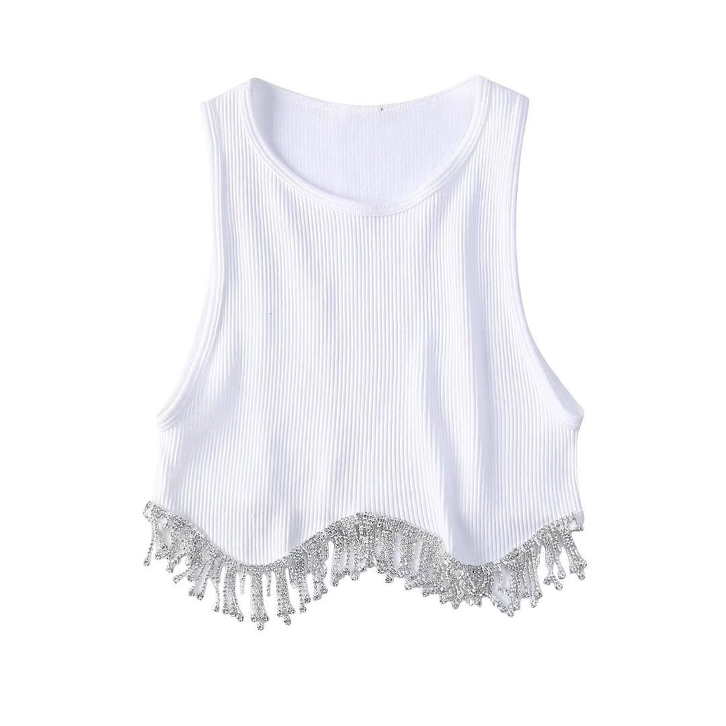 Knit Top With Rhinestones