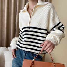 Load image into Gallery viewer, Striped Knitted Casual Sweater
