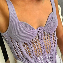 Load image into Gallery viewer, Knitted Hollow Out Backless Top
