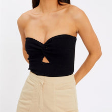 Load image into Gallery viewer, Knit Twist Front Bandeau Top
