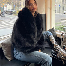 Load image into Gallery viewer, Tia Faux Fox Fur Coat
