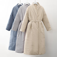 Load image into Gallery viewer, Belted Maxi Duvet Coat
