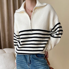 Load image into Gallery viewer, Striped Knitted Casual Sweater
