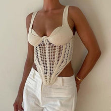 Load image into Gallery viewer, Knitted Hollow Out Backless Top
