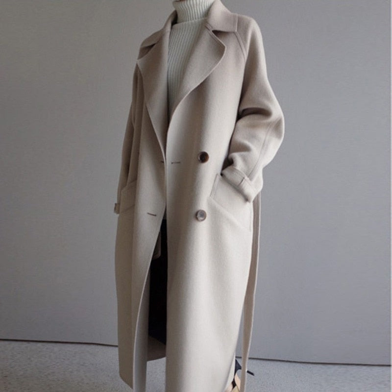 Wool Blended Long Coat