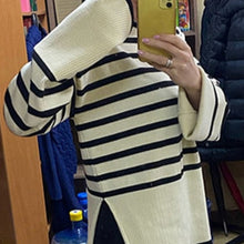 Load image into Gallery viewer, Striped Knit Turtleneck Sweater
