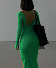 Load image into Gallery viewer, Ribbed Knitted Bodycon Midi Dress
