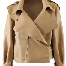 Load image into Gallery viewer, Oversized Pu Leather Jacket
