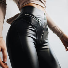 Load image into Gallery viewer, PU Leather Bum Sculpting High Waist Leggings
