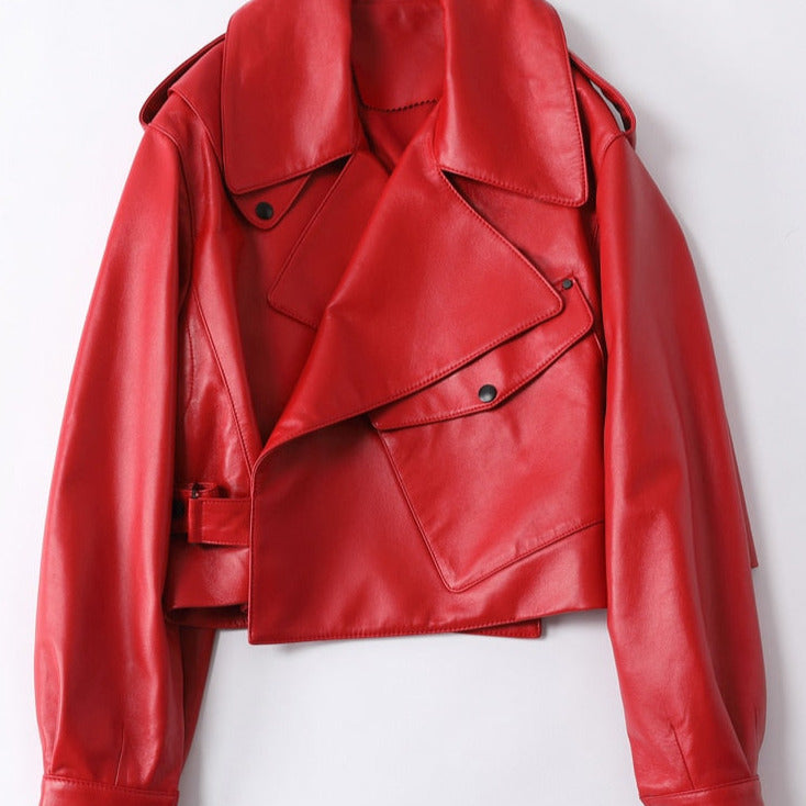 Oversized Pu Leather Jacket