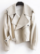 Load image into Gallery viewer, Oversized Pu Leather Jacket
