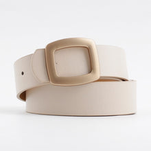 Load image into Gallery viewer, Wide Leather Gold Buckle Waist Belt
