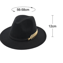 Load image into Gallery viewer, Gold Deatail Fedora Hat
